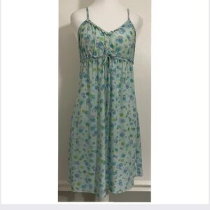 Vintage Y2K 90s Babydoll Slip Dress Polka-dots Pastel Small Coquette Blue Green